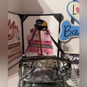 Bryna Nicole Metallic Silver Shoulder Bag